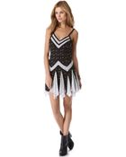 Free People Printed Pieced Slip Dress - Lyst