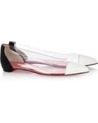 Christian Louboutin Corbeau Pvc and Patentleather Flats - Lyst