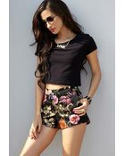 Forever 21 Tropical Print Woven Shorts - Lyst