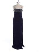 Js Boutique Crystal Embellished Draped Gown - Lyst