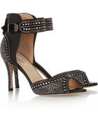 Valentino Studded Leather Sandals - Lyst