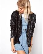 Asos Metallic Oil Slick Cardigan - Lyst