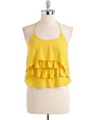 Jessica Simpson Hana Tiered Halter Top - Lyst