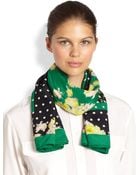 Erdem Floral Polka Dot Scarf - Lyst