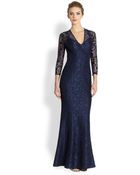 Kay Unger Lace Gown - Lyst