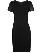 Theory Leilana Leather and Jersey Dress - Lyst