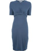 Carven Draped Jersey Dress - Lyst