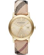Burberry Haymarket Check Strap Round Watch 38m - Lyst