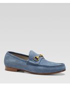 Gucci Suede Horsebit Loafers - Lyst