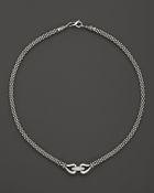 Lagos Derby Sterling Silver Necklace With Diamonds, 16" - Lyst