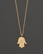 Meira T 14K Yellow Gold Hamsa Necklace, 16" - Lyst