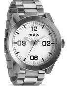Nixon The Corporal Stainless Steel White Watch 48mm - Lyst