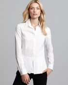 Theory Shirt Feffa Luxe Peplum - Lyst