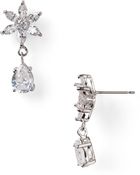Carolee Double Drop Flower Earrings - Lyst