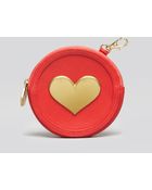 Jonathan Adler Coin Purse Heart Leather Circle - Lyst