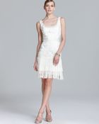 Sue Wong Scoop Neck Beaded Dress Sleeveless - Lyst