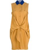 Carven Tie Front Dress - Lyst