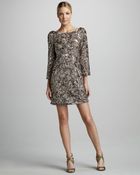 Marchesa Sequined Silk Tunic Dress - Lyst