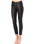 Acne Studios Skin 5 Skinny Mid Rise Leather Jeans - Lyst