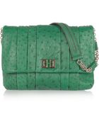 Anya Hindmarch Gracie Ostrich Shoulder Bag - Lyst