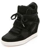 Ash Cool Wedge Sneakers with Mesh Insets - Lyst
