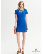 Banana Republic Monogram Lace Short Sleeve Dress - Lyst