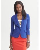 Banana Republic Striped Ponte Blazer - Lyst