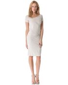 Donna Karan New York Short Sleeve Banded Dress - Lyst