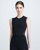 Donna Karan New York Womens Sheerback Bodysuit Black - Lyst