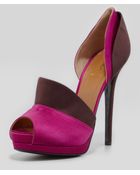 Fendi Anemone Layered Satin Dorsay Pump - Lyst