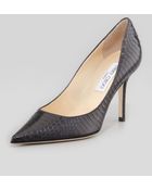 Jimmy Choo Agnes Snake Pointedtoe Pump - Lyst
