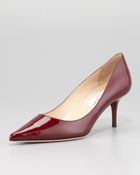 Jimmy Choo Aurora Pointedtoe Patent Pump Claret - Lyst
