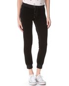 Juicy Couture Slim Velour Pants - Lyst