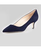 Manolo Blahnik Bb Suede 50Mm Pump - Lyst