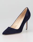 Manolo Blahnik Bb Suede 90Mm Pump - Lyst