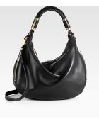 Michael Kors Tonne Pythontrimmed Leather Hobo - Lyst