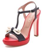 RED Valentino Nautical High Heel Sandals - Lyst