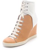 See By Chloé Two Tone Wedge Sneakers - Lyst