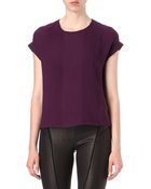 Theory Pleated Silk Top - Lyst