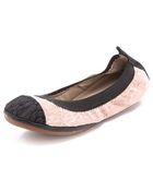 Yosi Samra Lace Cap Toe Ballet Flats - Lyst