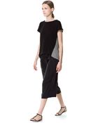 Zara Black and Striped Combination Top - Lyst
