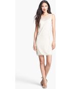 Pisarro Nights Beaded Illusion Cocktail Dress - Lyst