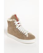 Prada High Top Sneaker - Lyst