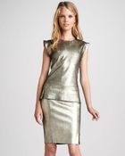Skaist Taylor Metallic Leather Pencil Skirt - Lyst