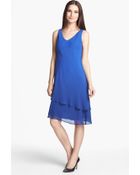 Eileen Fisher Double Layered Silk Dress - Lyst