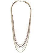 Mango Metal Beads and Chains Necklace - Lyst