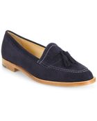 Manolo Blahnik Aldena Suede Tassel Loafers - Lyst