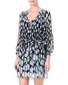 Diane von Furstenberg Printed Silk Dress - Lyst