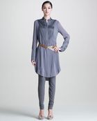 Donna Karan New York Backslit Tuxedo Tunic - Lyst
