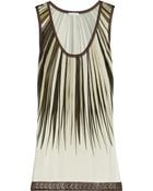 Oscar de la Renta Printed Silkjersey Top - Lyst